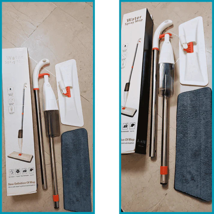 360° Spray Mop with Microfiber Pad – Hands-Free Wringing | Refillable Tank | No Bucket Needed