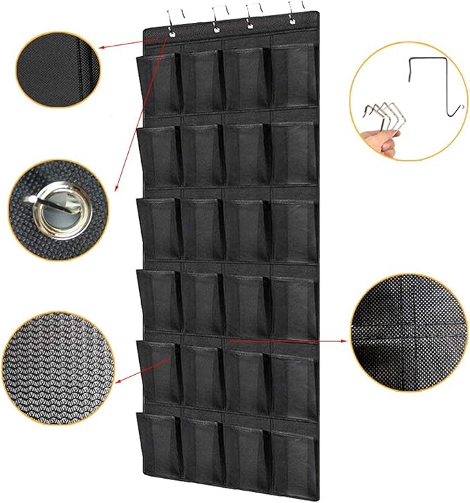 Multi-Pocket Over-Door Hanging Organizer | 24 Pockets
