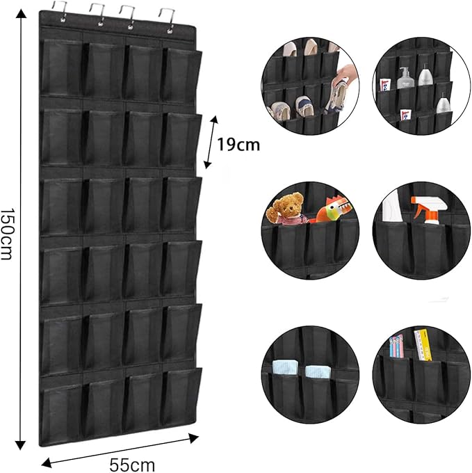 Multi-Pocket Over-Door Hanging Organizer | 24 Pockets