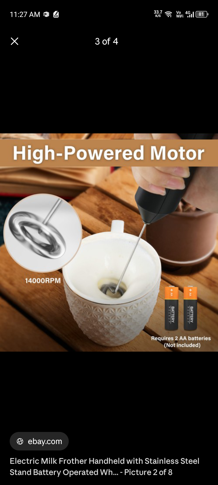 Electric Milk Frother (Best Choice!)